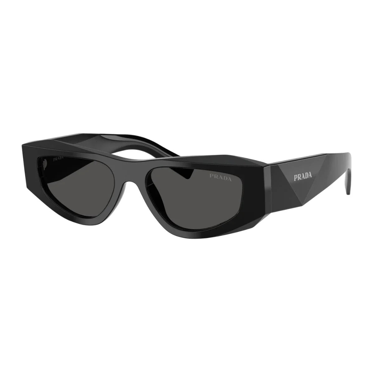 Prada Sunglasses SPR B19 16K-08Z shiny black frame with UV protection, luxury Prada eyewear for men & women, rectangle design sunglasses from Prada for premium fashion lovers available at optorium.