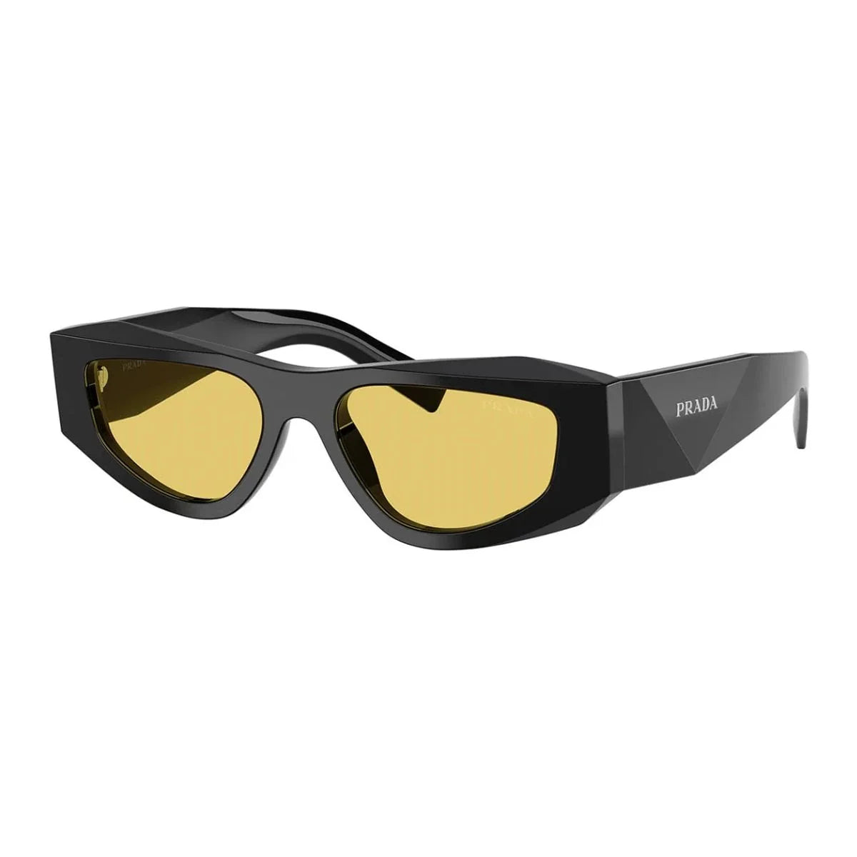Sunglasses from Prada model SPR B19 16K-455, shiny black frame with UV protection, trending Prada sunglasses for women and top-rated Prada shades men in a sleek rectangle sunglasses style optorium