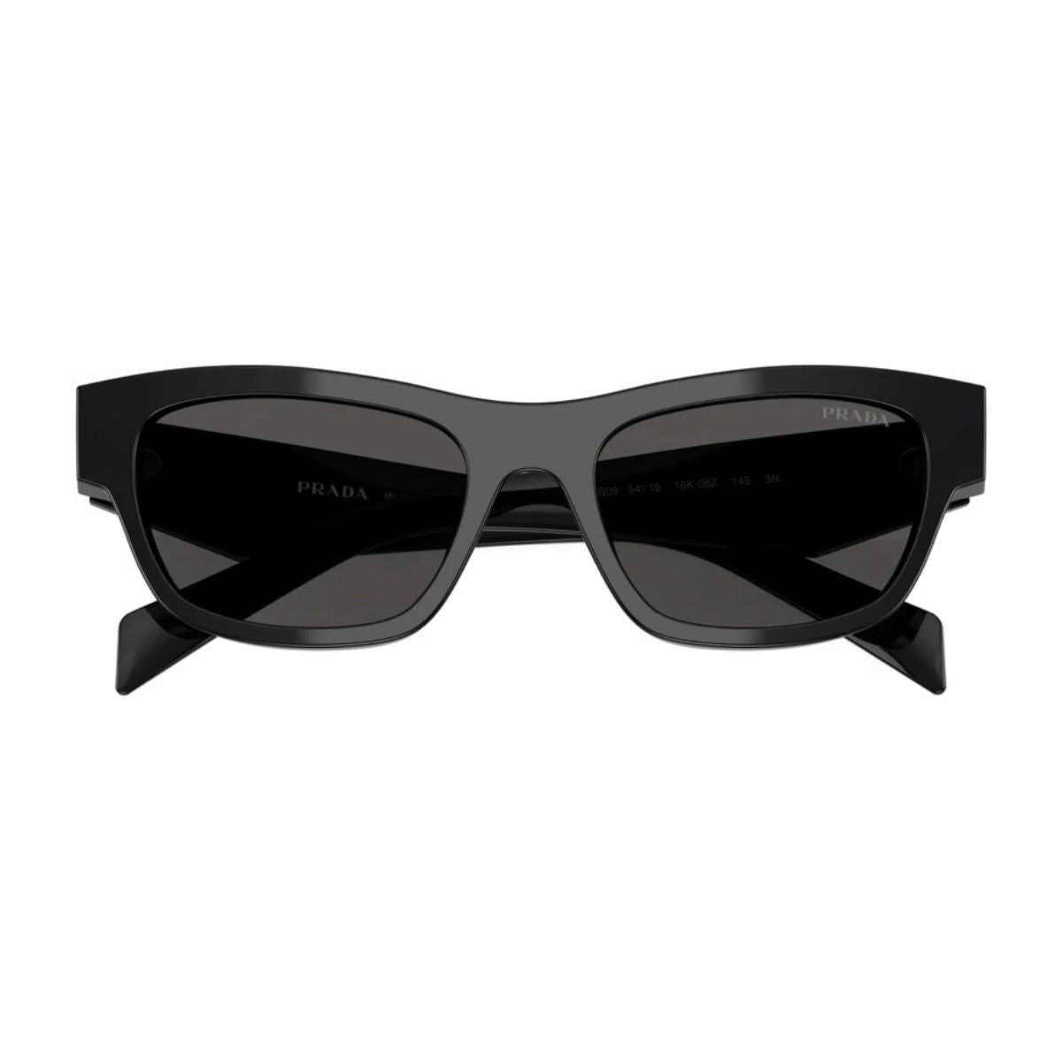 Explore Prada Cat Eye sunglasses SPR B09 16K-08Z—black, elegant, and UV-protected eyewear made for confident women who love fashion at Optorium.