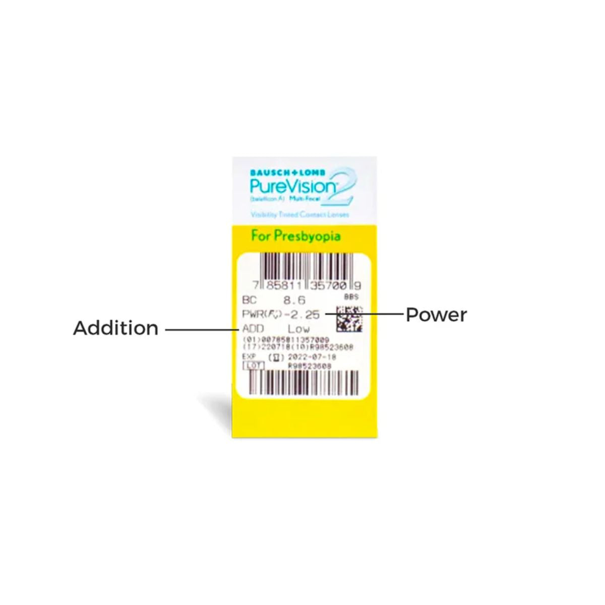 PureVision 2 Monthly Disposable For Presbyopia - (Left Eye Prescription)