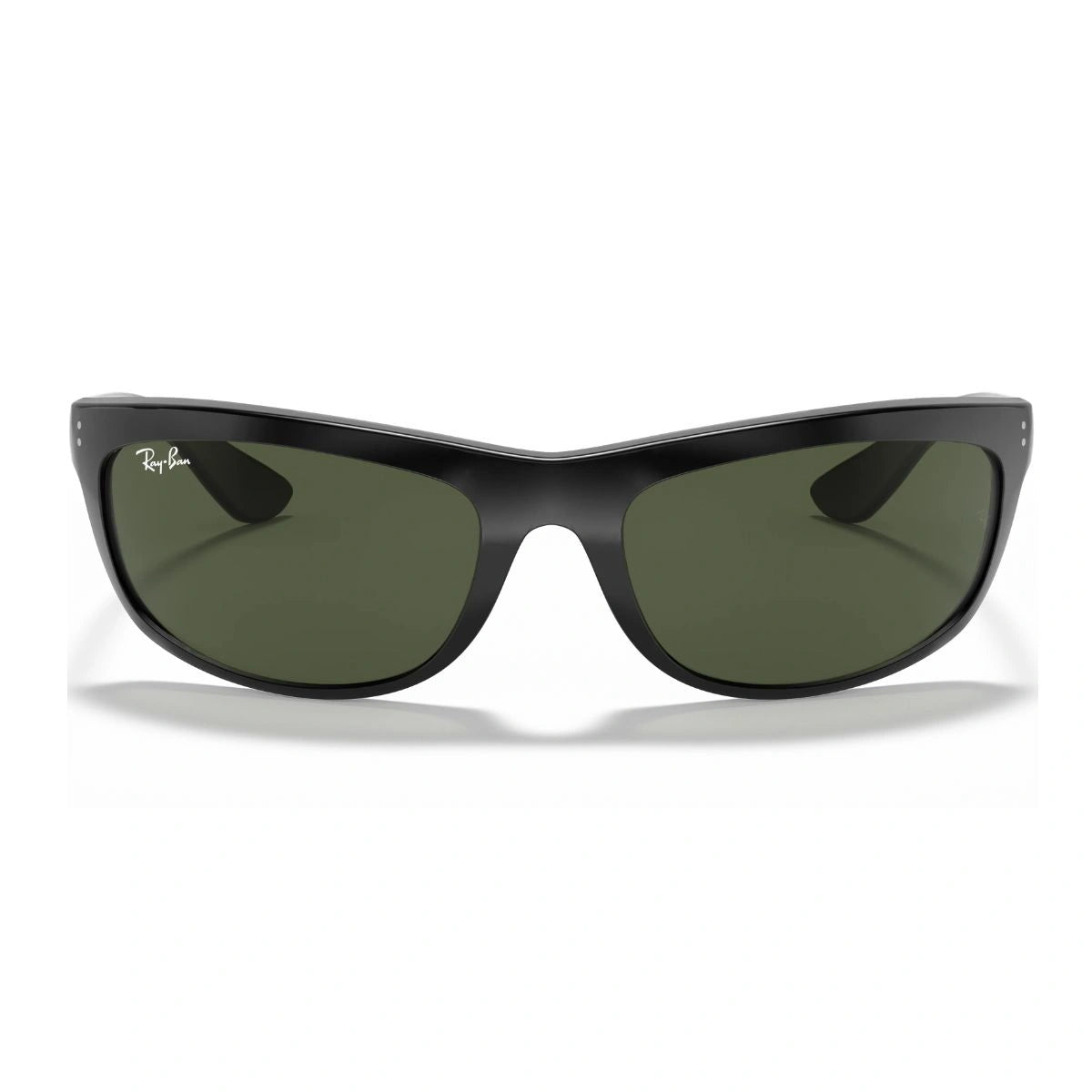 rayban RB4089 wrap sunglasses light green lens black frame