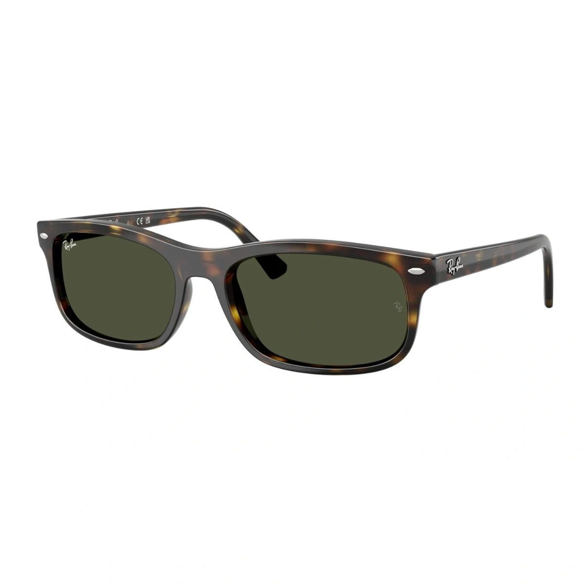 ray ban sunglasses RB2224 green lens havana frame UV