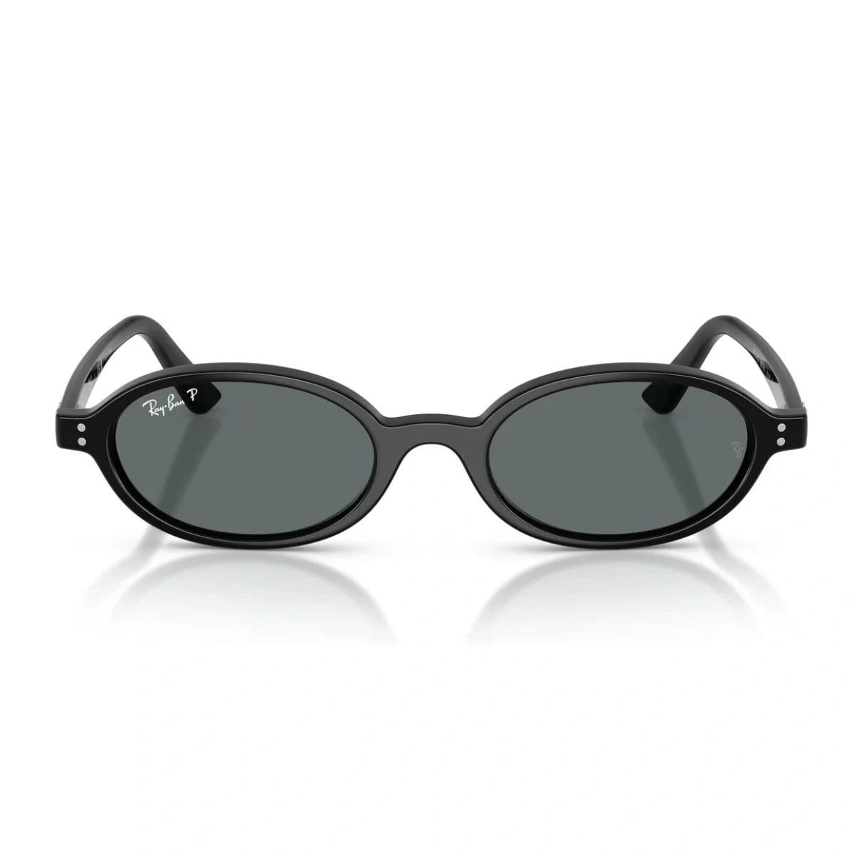 rayban RB4472 oval sunglasses dark grey polarized lens