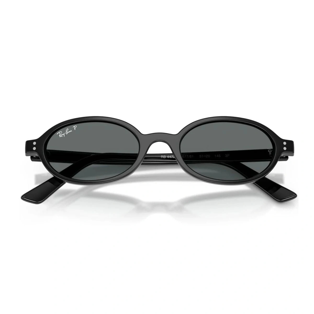 shades for men ray ban RB4472 oval dark grey lens