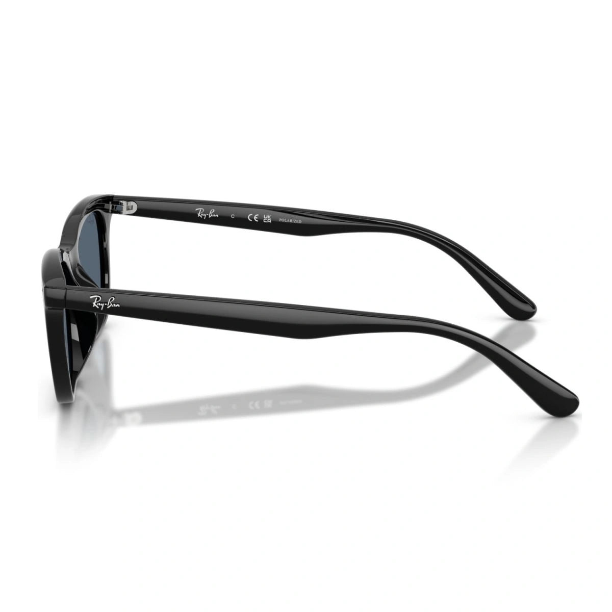 Unisex black sunglasses square shape light blue lens