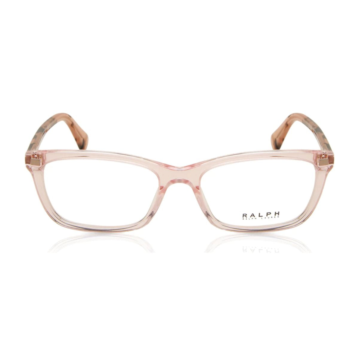 Ralph Lauren RA7089 6190 Optical Frame – A sleek transparent pink rectangle frame for modern women. Crafted for elegance & durability. Available now online at Optorium.