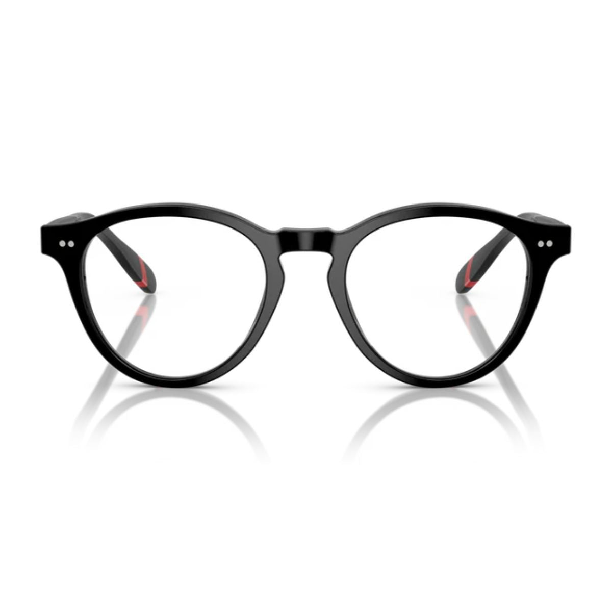 Ralph Lauren Polo Frame PH2268 5523 in sleek black, featuring an elegant oval shape for men. Crafted with premium acetate for durability and comfort. Perfect for everyday wear and professional style. Available online at Optorium.