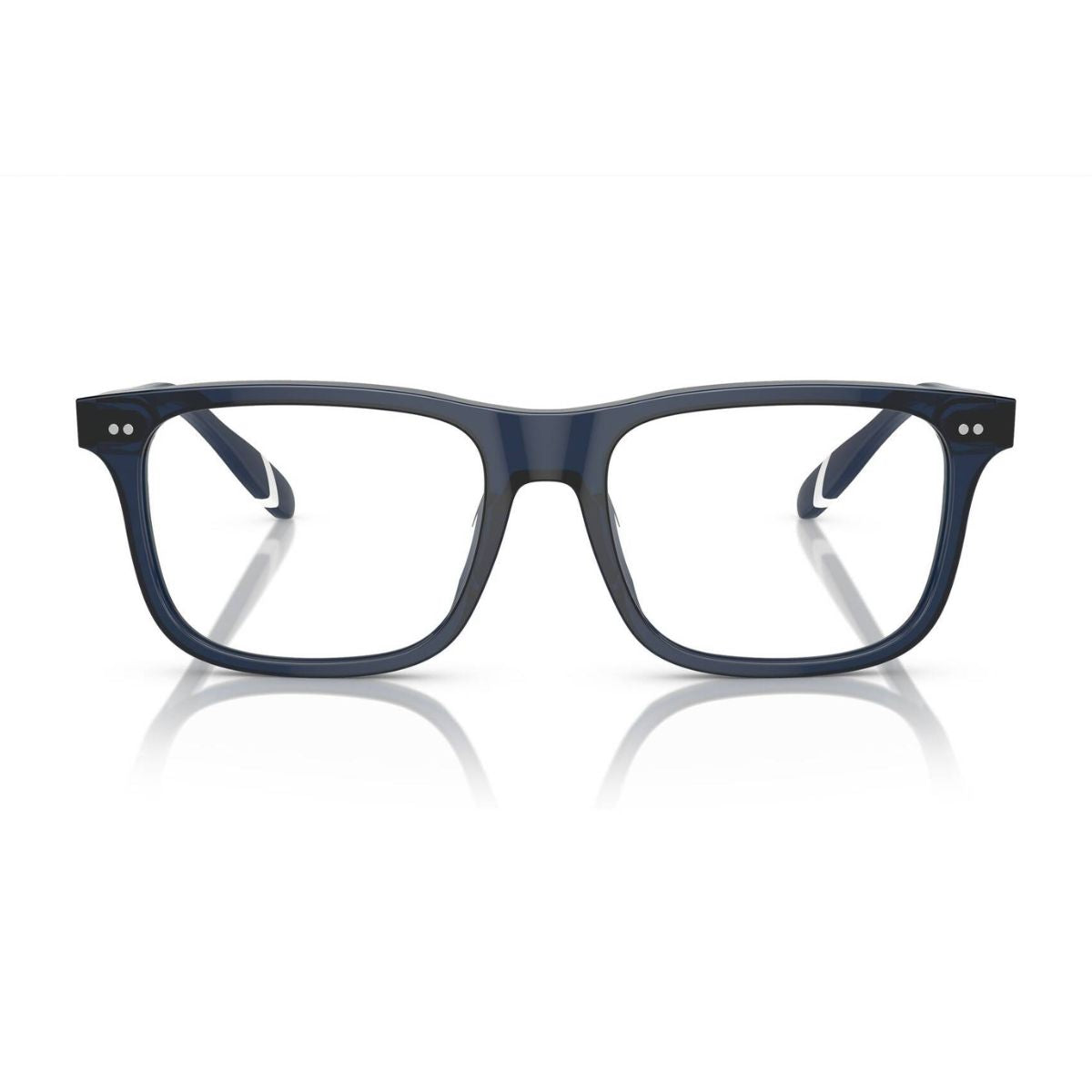 Ralph Lauren Polo PH2270U 5470 Rectangle Optical Frames in Shiny Blue, Premium Acetate Material for Men, Prescription-Ready, Full Rim Design – Shop online at Optorium.