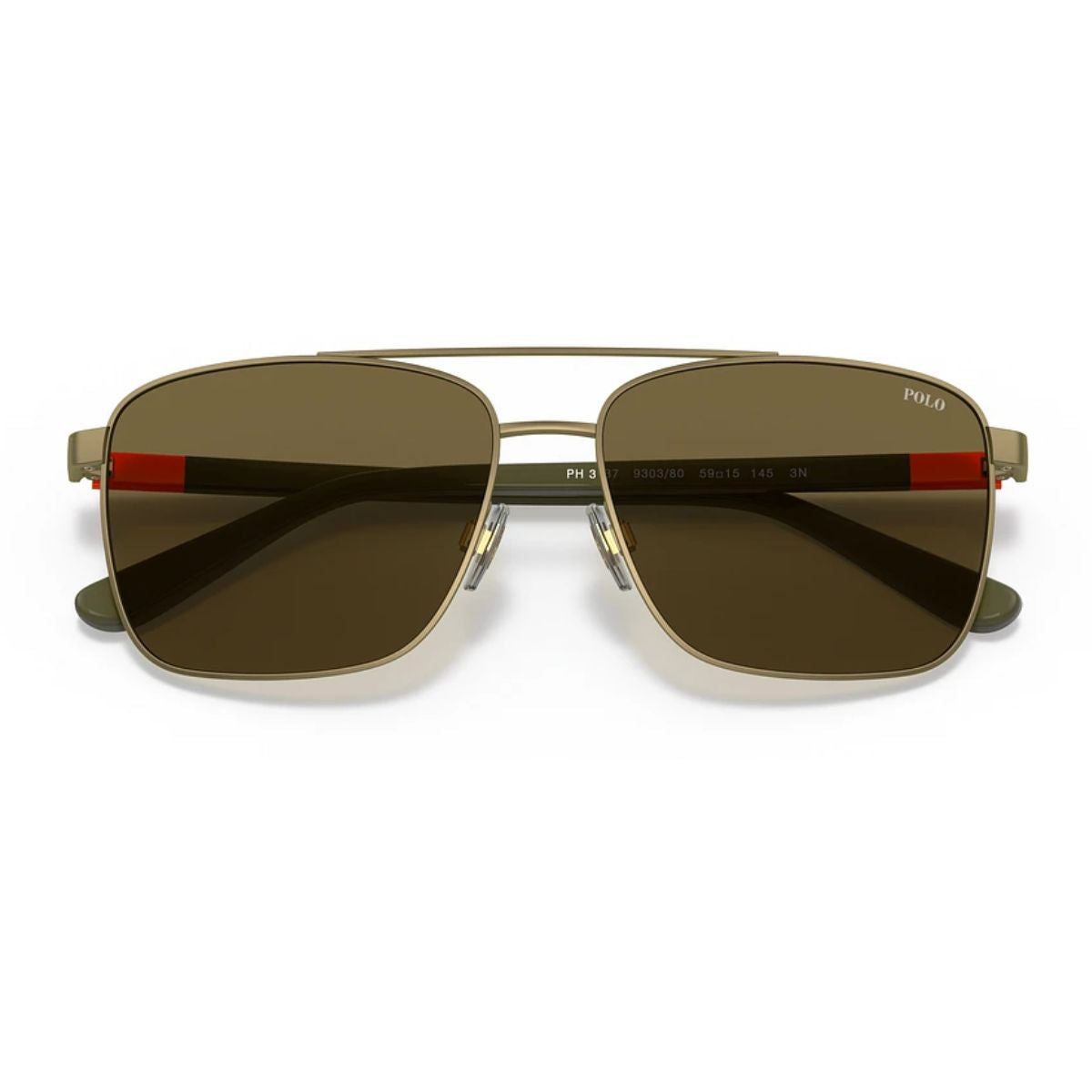 Luxury Ralph Lauren Polo Sunglasses PH3137 9324/73 in a sophisticated gold square design, ideal for stylish men. Premium eyewear & prescription-ready. Get yours online at Optorium.