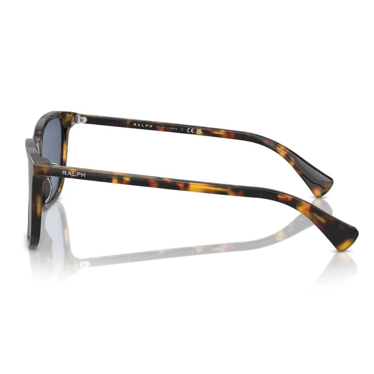 Upgrade your style with Ralph Lauren RA5314U 5314/80 sunglasses. Havana square frame, dark blue lenses, lightweight design for men and women. Perfect unisex sunglasses with UV protection. Order online at Optorium.