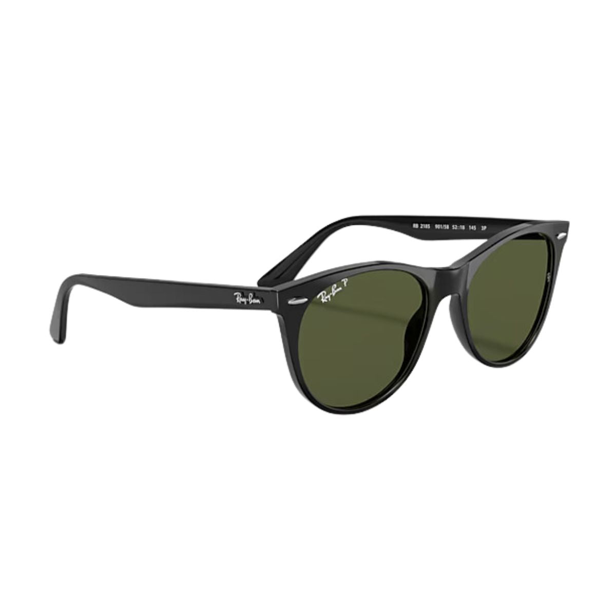 "Classic Ray-Ban wayfarer green polarized RB 2185 901/58 sunglasses online at optorium."