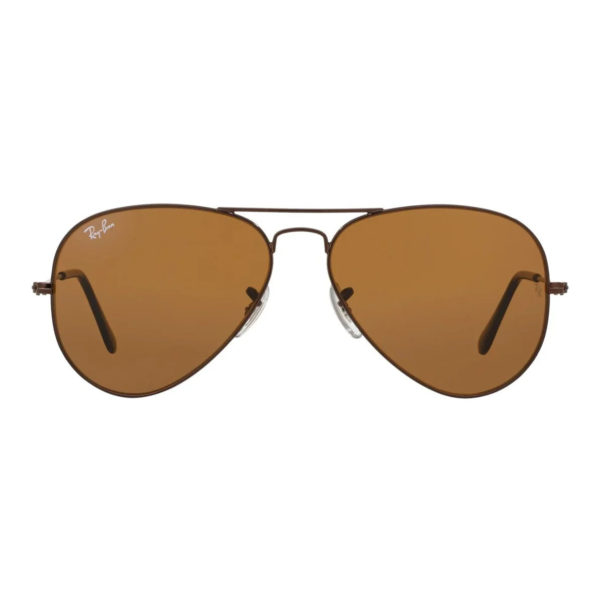 RayBan Aviator RB3025 R1072 premium brown colour metal sunglasses with brown lenses and UV protection — Optorium