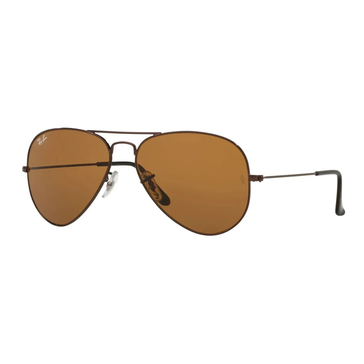 RayBan Large Metal Aviator RB3025 R1072 unisex brown full frame sunglasses for men and women — Optorium