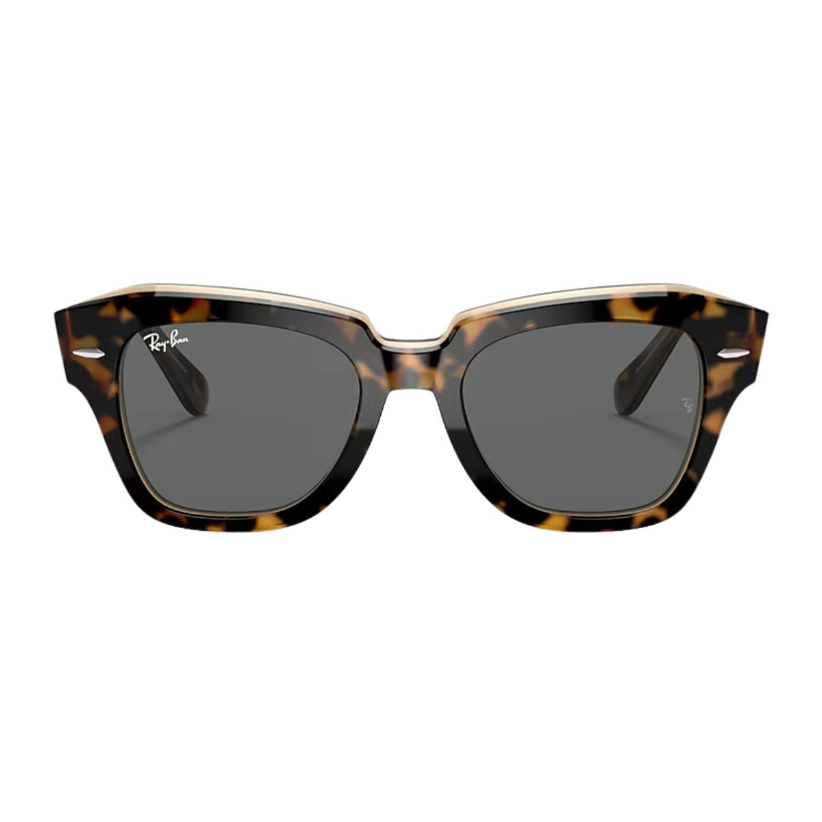 "Ray-Ban RB2186 State Street 1292/B1 square sunglasses for women, online at Optorium."