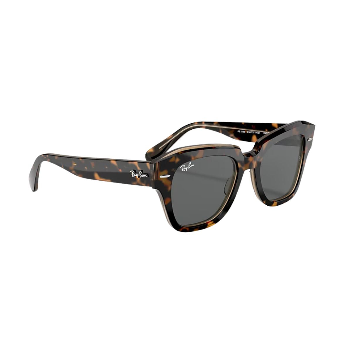 "Ray-Ban RB2186 women's sunglasses with a modern square design, online at Optorium."