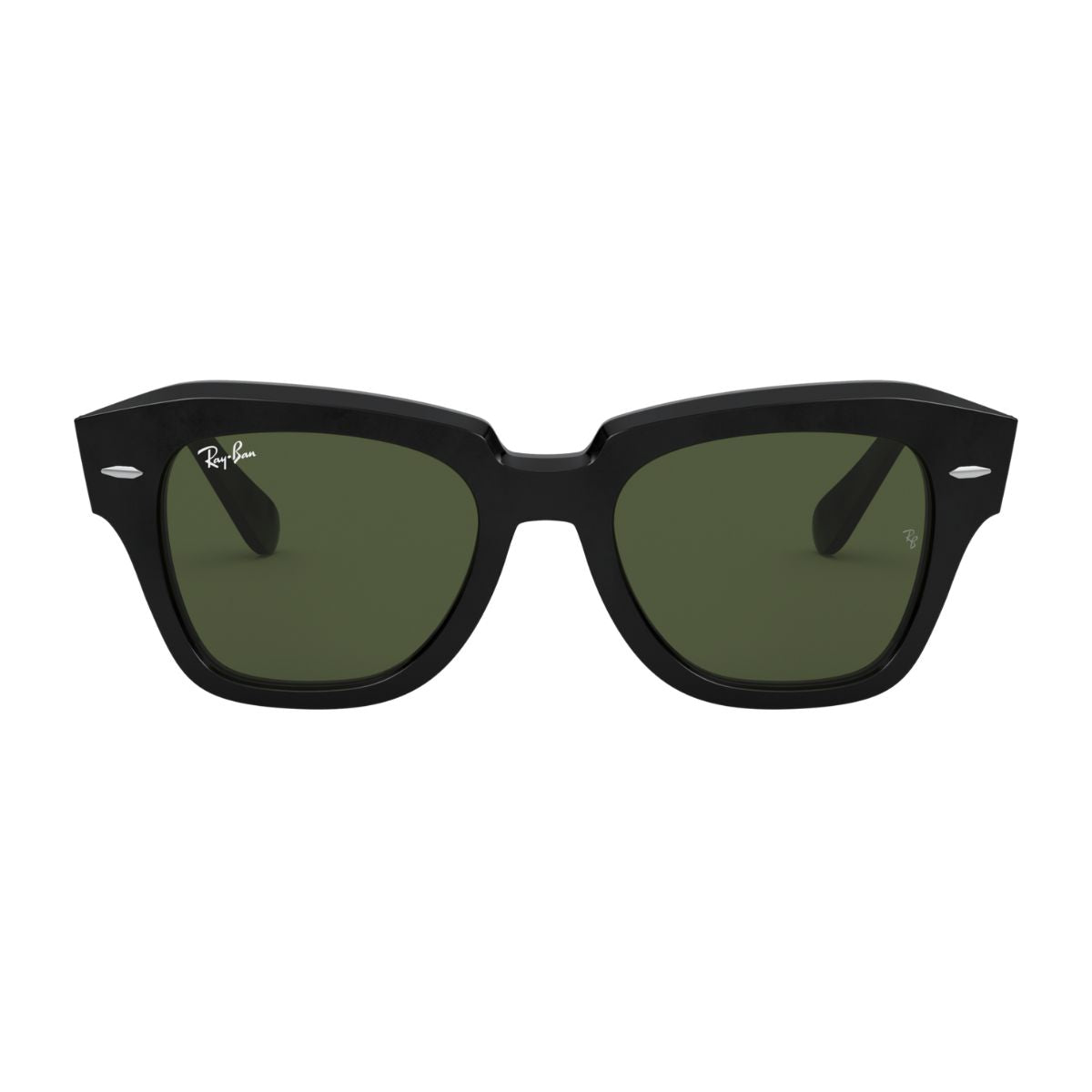"Ray-Ban RB2186 State Street 901/31 square black sunglasses for women, online at Optorium."
