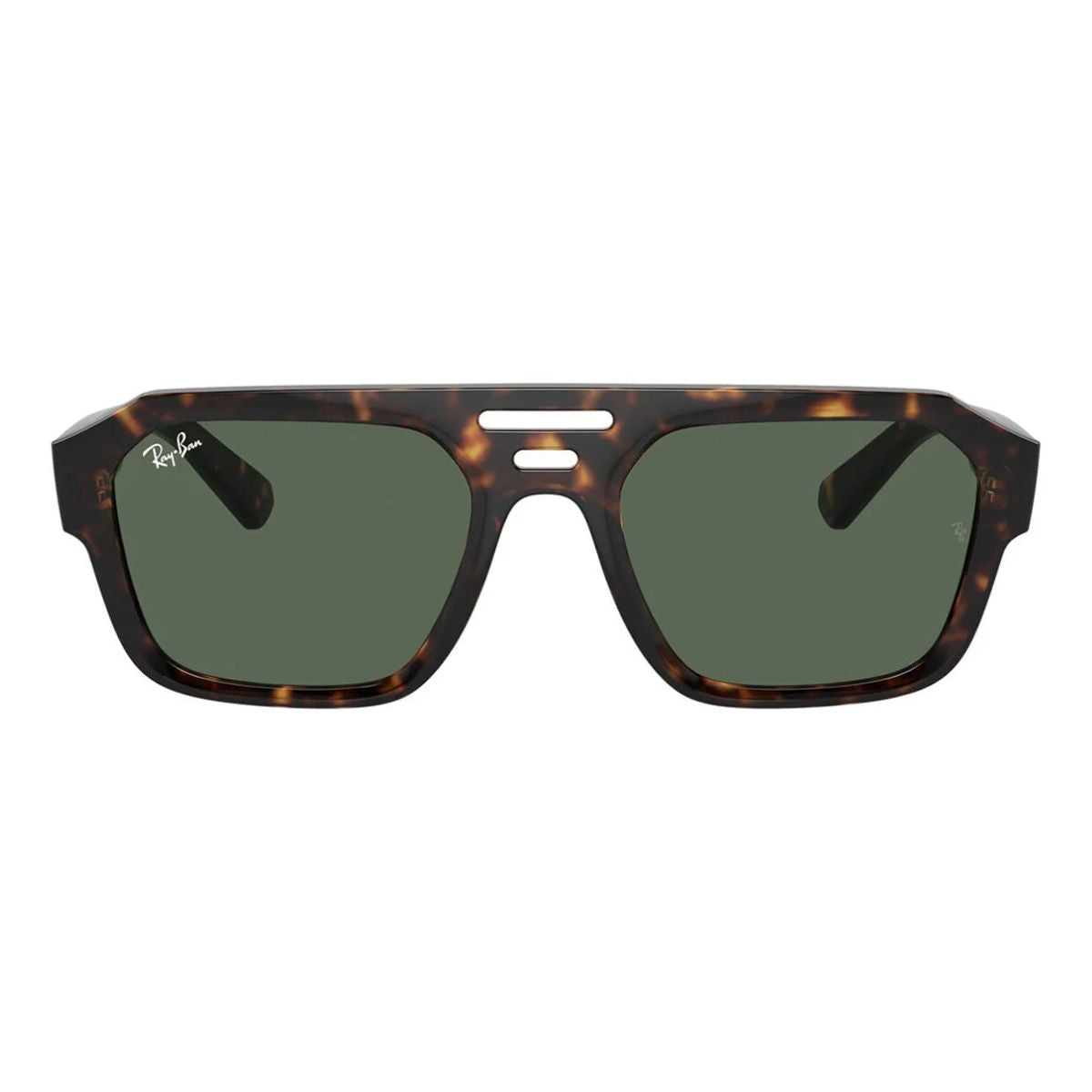 "Ray-Ban CORRIGAN RB 4397 sunglasses with Havana frame and green lenses | Available At Optorium"