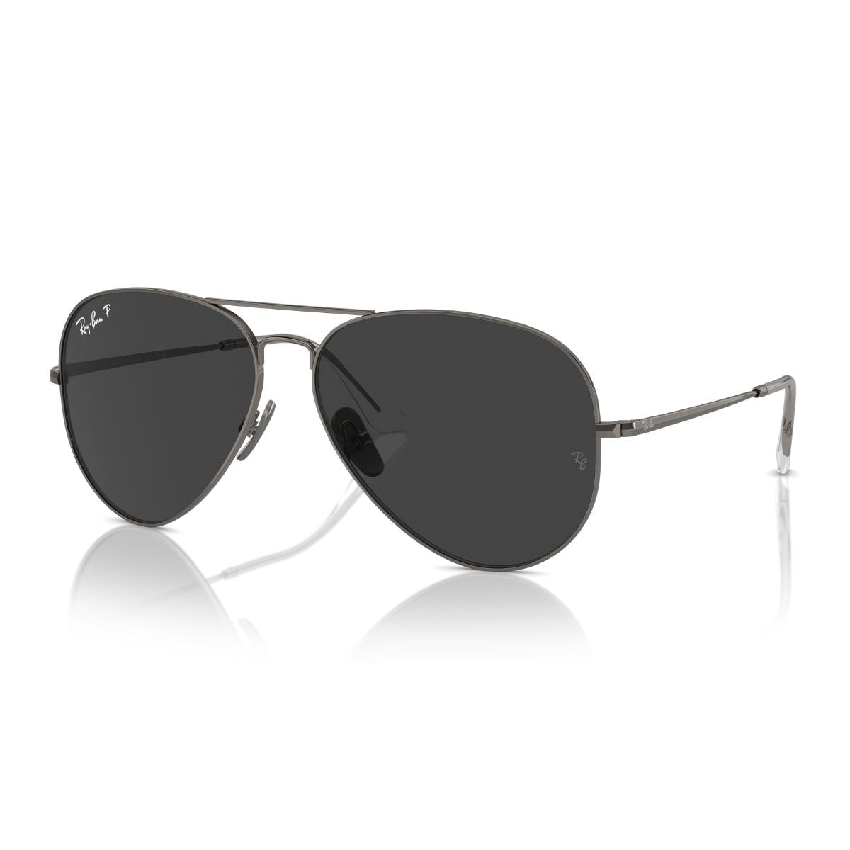 "Ray-Ban RB 8089 165/48 aviator sunglasses for men and women, polarized black lenses | Available At Optorium"
