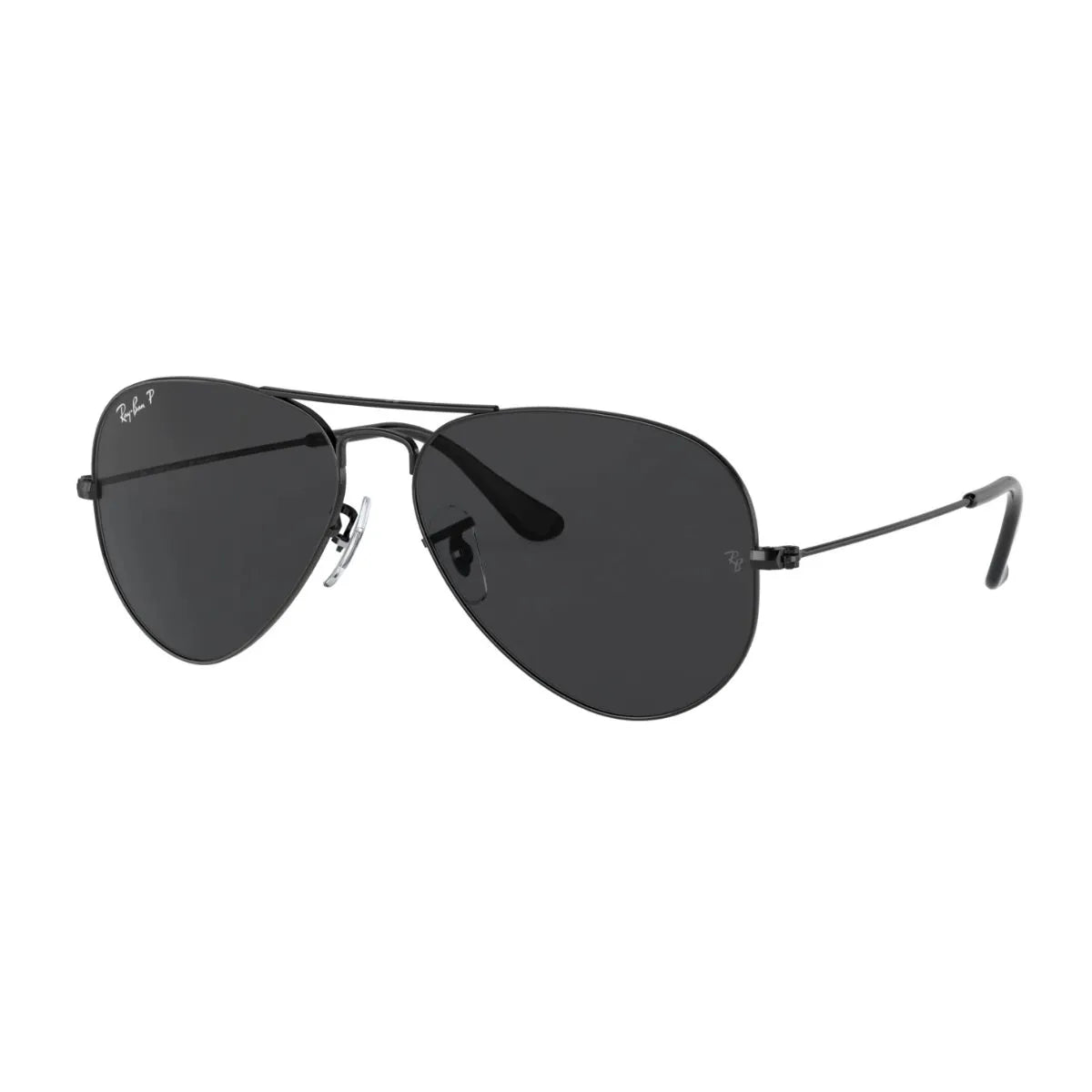Rayban aviator shades RB 3025 002/48 unisex black full rim metal goggles at Optorium India