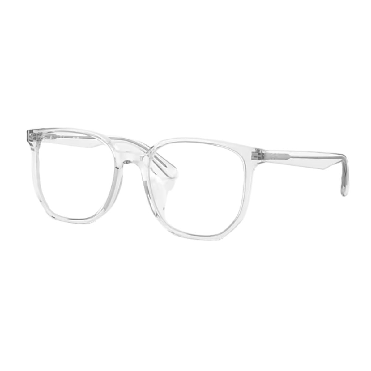 Stylish Ray-Ban optical frames for unisex RB5411D 2001 transparent acetate build and geometric design. Order Ray-Ban eyeglasses in India from Optorium.