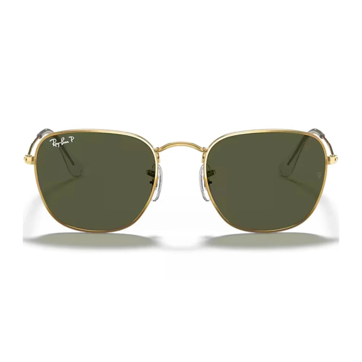 "Ray-Ban Frank RB 3857 9196/58 sunglasses with sleek metal frames and polarized lenses for men and women."