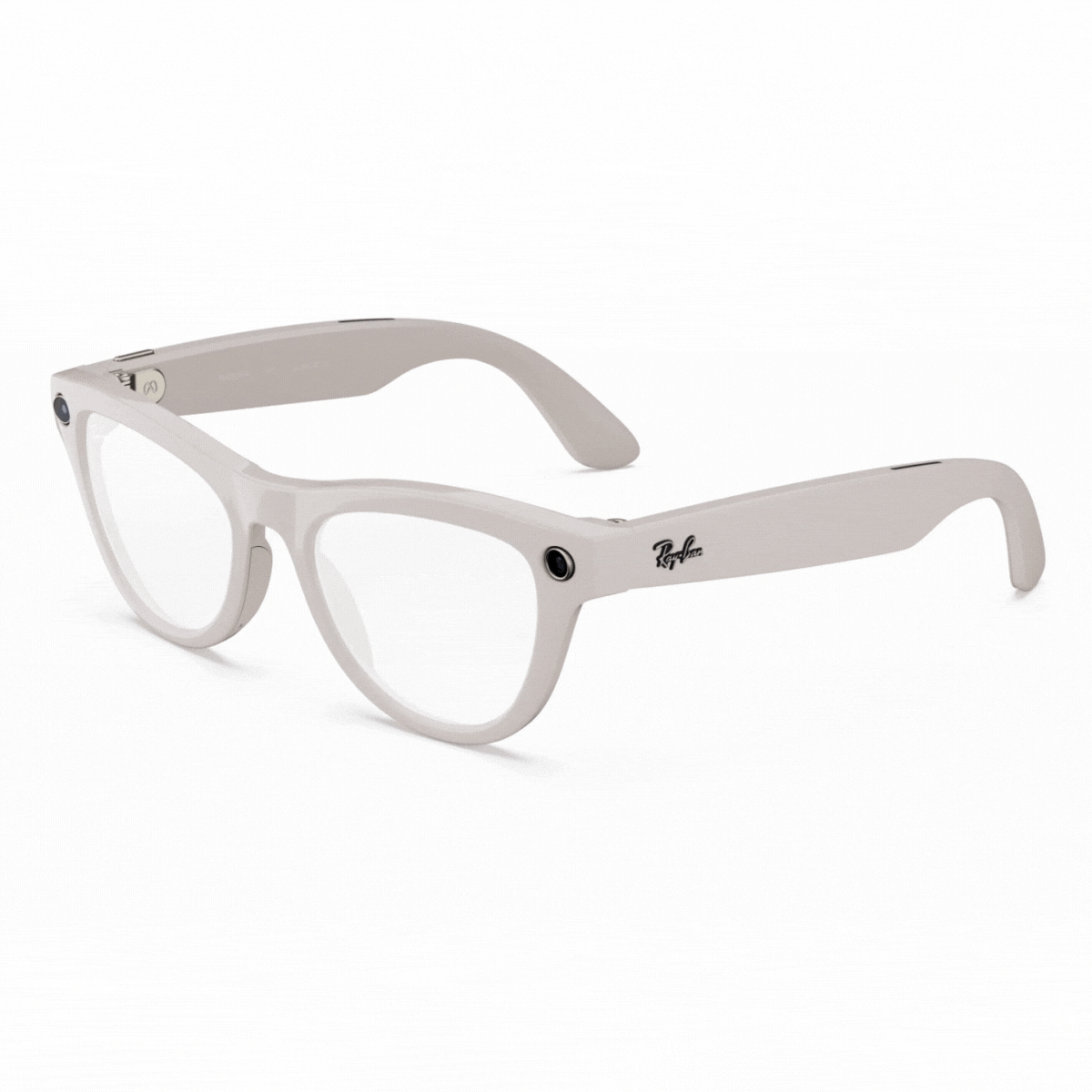 Smart AI glasses Ray-Ban Meta Gen 2 RW 4014 6700MF in shiny chalky grey color with transition sapphire lenses, Meta Ray-Ban smart glasses at optorium