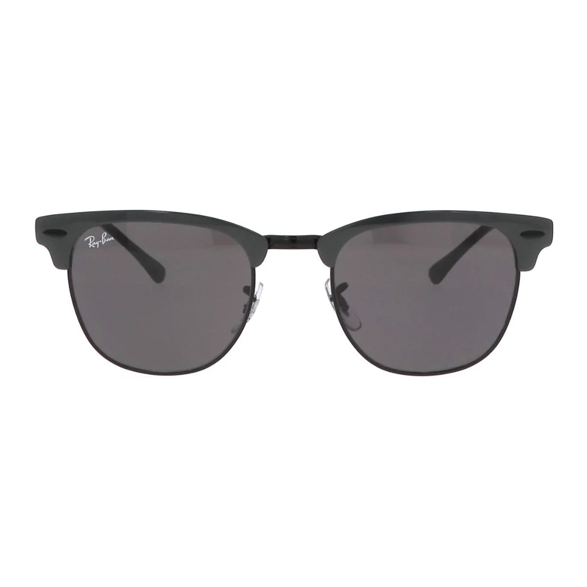 Ray-Ban Sunglass RB3716 9256/B1 featuring Grey On Black finish, premium rayban sunglasses with UV protection, best designer Clubmaster sunglasses for men & women, authentic rayban brand optorium.