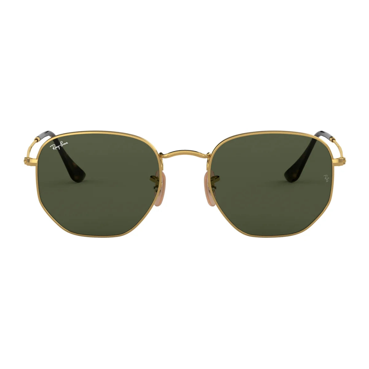 "Ray-Ban sunglasses RB 3548N 001 – classic gold geometric frame for men and women with UV protection, rayban eyewear at Optorium."
