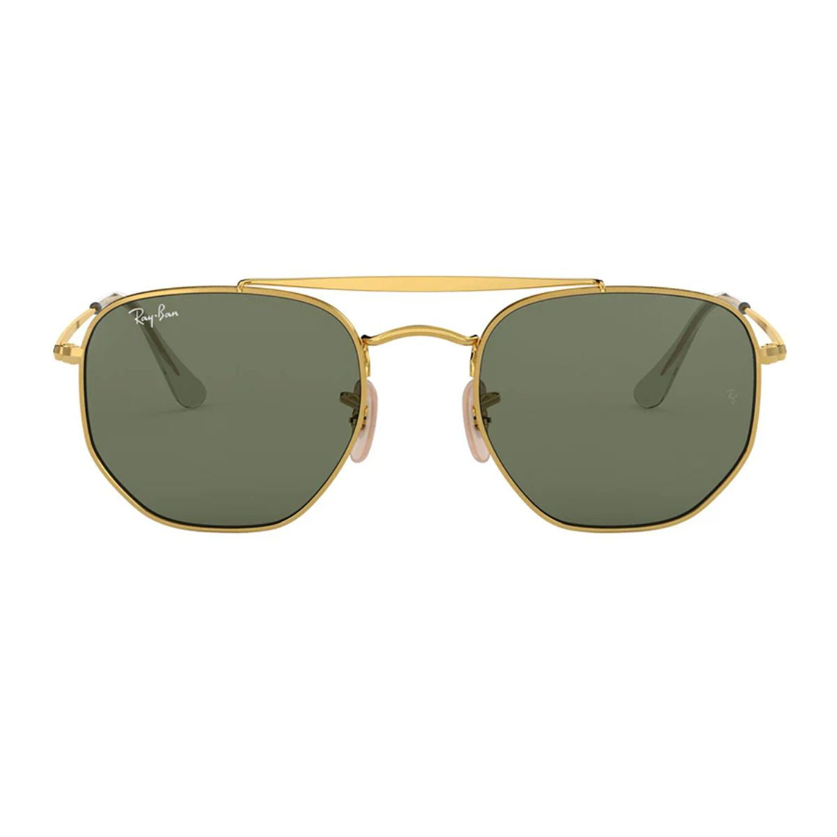 Ray-Ban RB 3648 001 Gold irregular sunglasses for men & women with stylish UV protection lenses – Shop online at Optorium.
