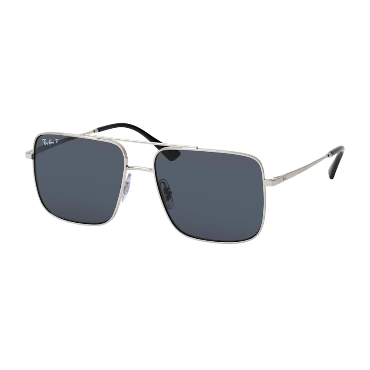 Shop Ray-Ban 003/2V polarized sunglasses—designed for men & women both function and fashion with UV protection and square silver frames, optorium.