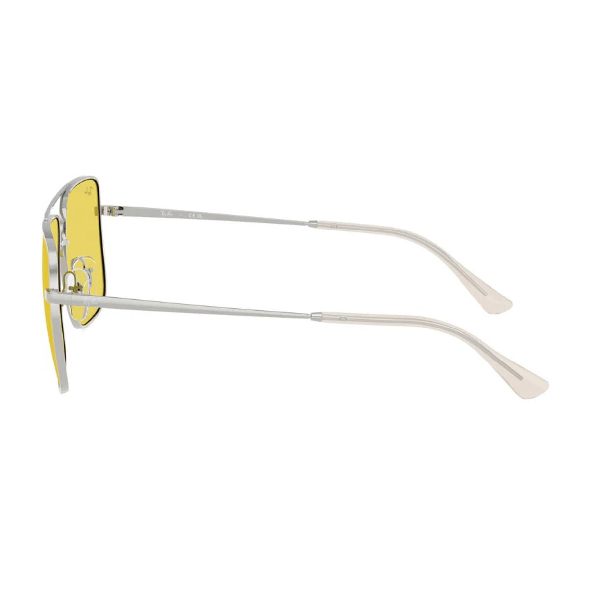 Trendy Ray‑Ban RB3758 men’s Ari sunglasses with silver metal frame and yellow mirror lenses, ideal rayban sunglasses for every season from optorium.