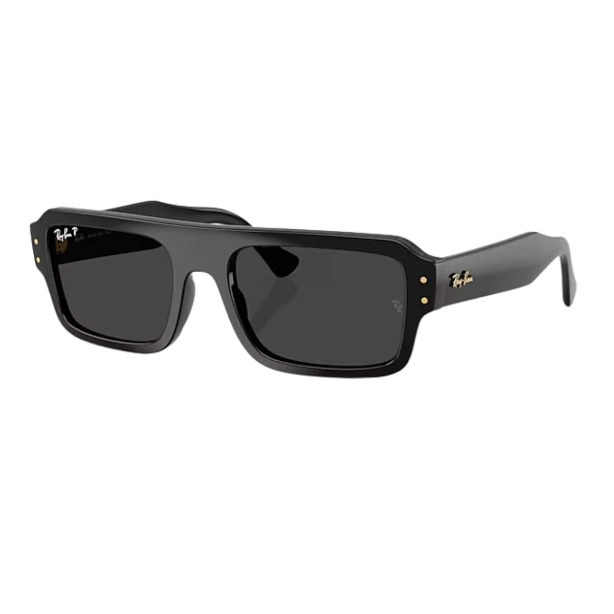 "Ray-Ban 4454 6677/48 transparent grey frame sunglasses – UV-protective green lenses and iconic square design for men and women at Optorium."