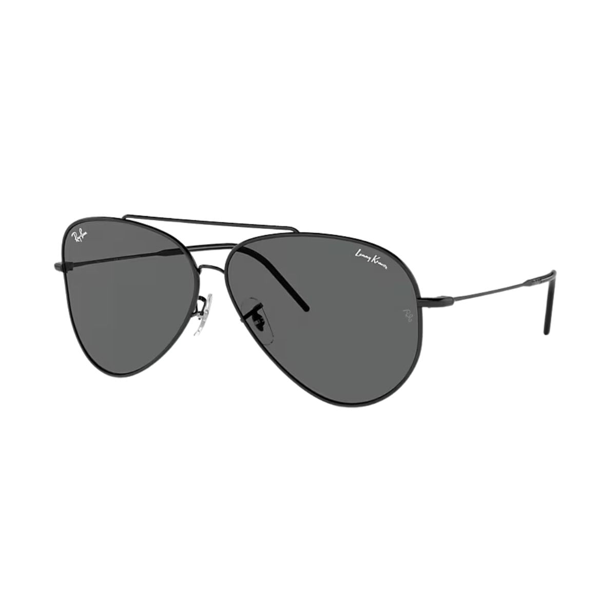 "Bold black metal Ray-Ban RB R0101S aviator sunglasses designed for men, online at Optorium."