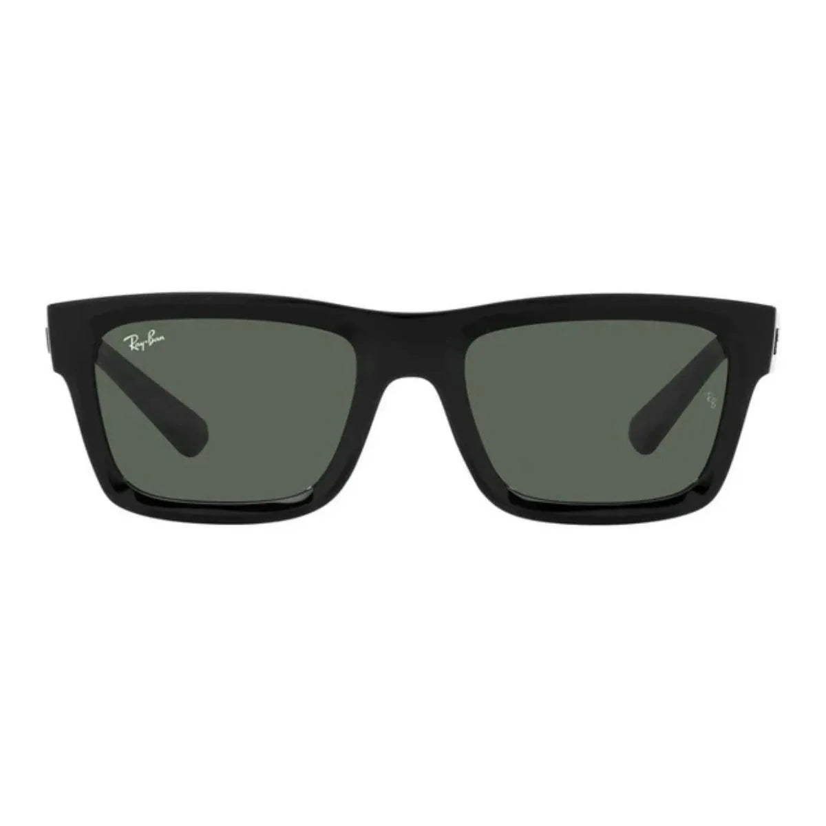 Ray-Ban Warren 4396 black sunglasses for men with square acetate frame and green UV lenses, offering bold style and sun protection from the designer eyewear experts at optorium.