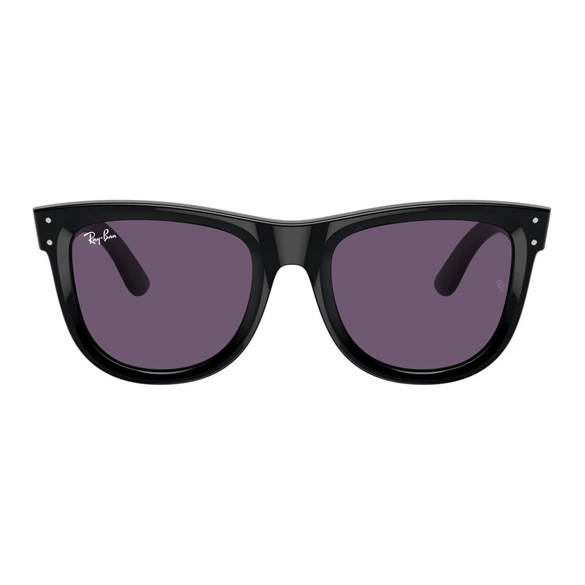 "Ray-Ban Wayfarer Reverse RB R0502S 6677/1A sunglasses with violet lenses, square frame, and UV protection for men and women – Optorium"