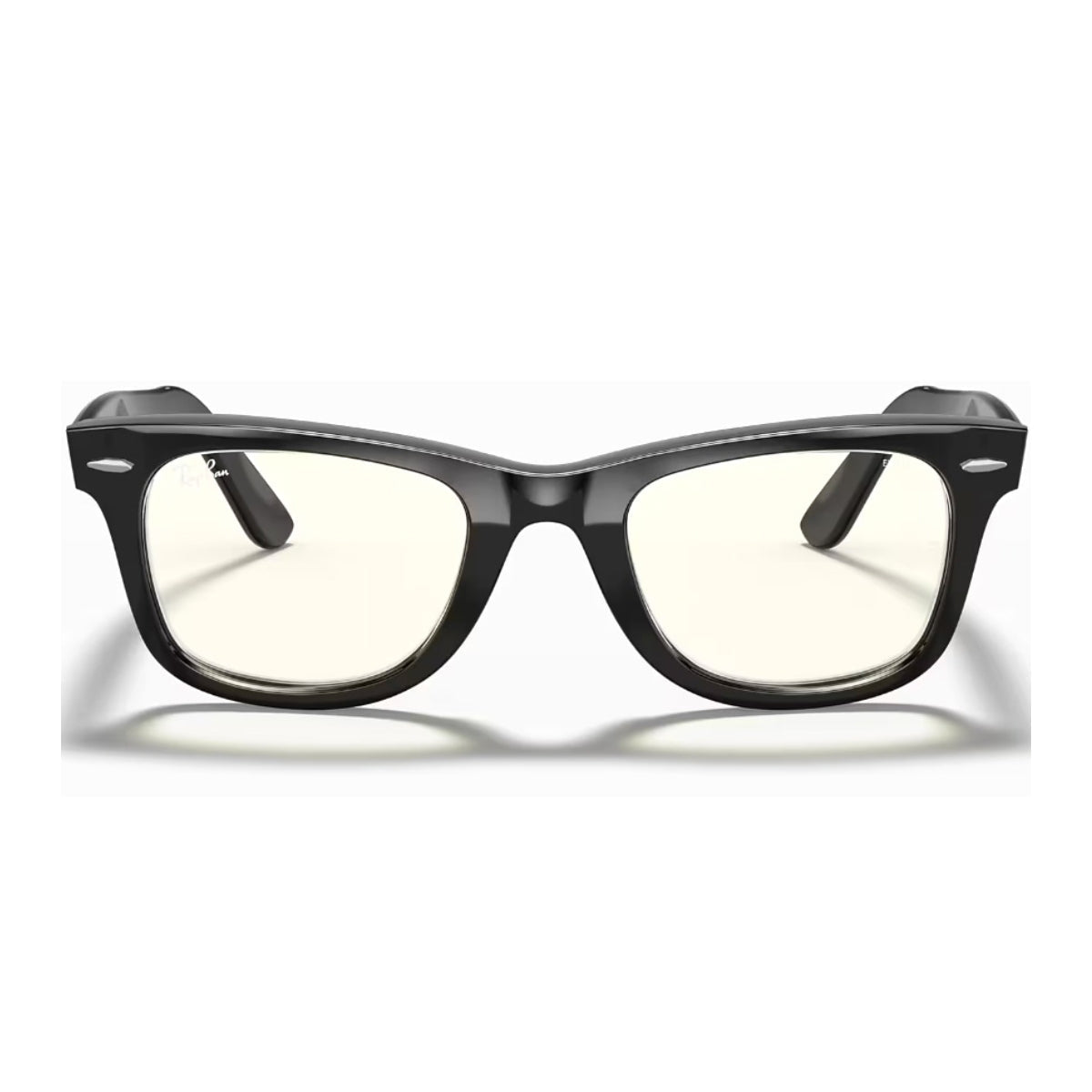 "Ray-Ban Wayfarer sunglasses RB2140 901/5F – photochromic crystal lenses with black acetate frame, iconic style from Optorium"