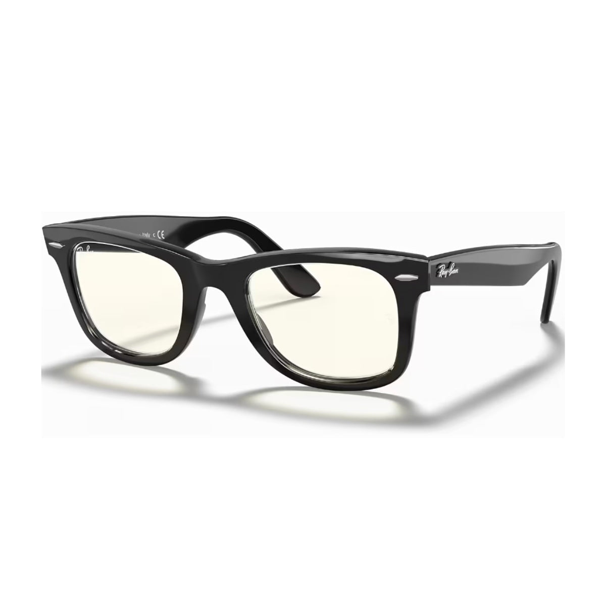 "Buy Ray-Ban 2140 901/5F photochromic sunglasses – classic Wayfarer black frame with UV-protected adaptive lenses at Optorium"