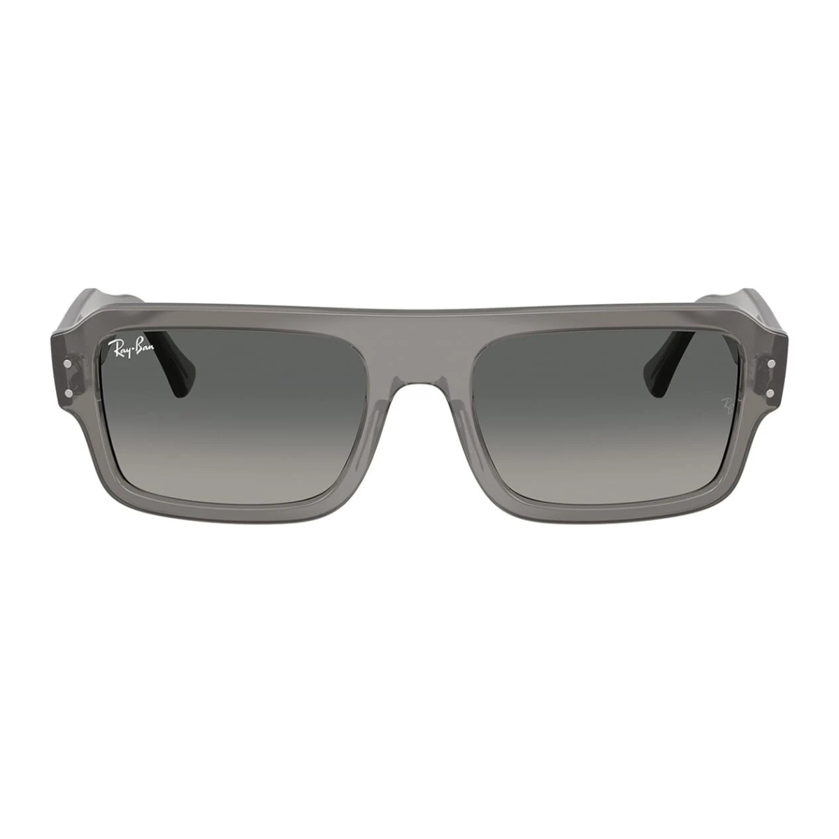 Ray-Ban RB4454 6805/71 sunglasses for men & women feature transparent grey frames, gradient grey lenses and rectangular shape. Buy authentic Ray-Ban eyewear at optorium.