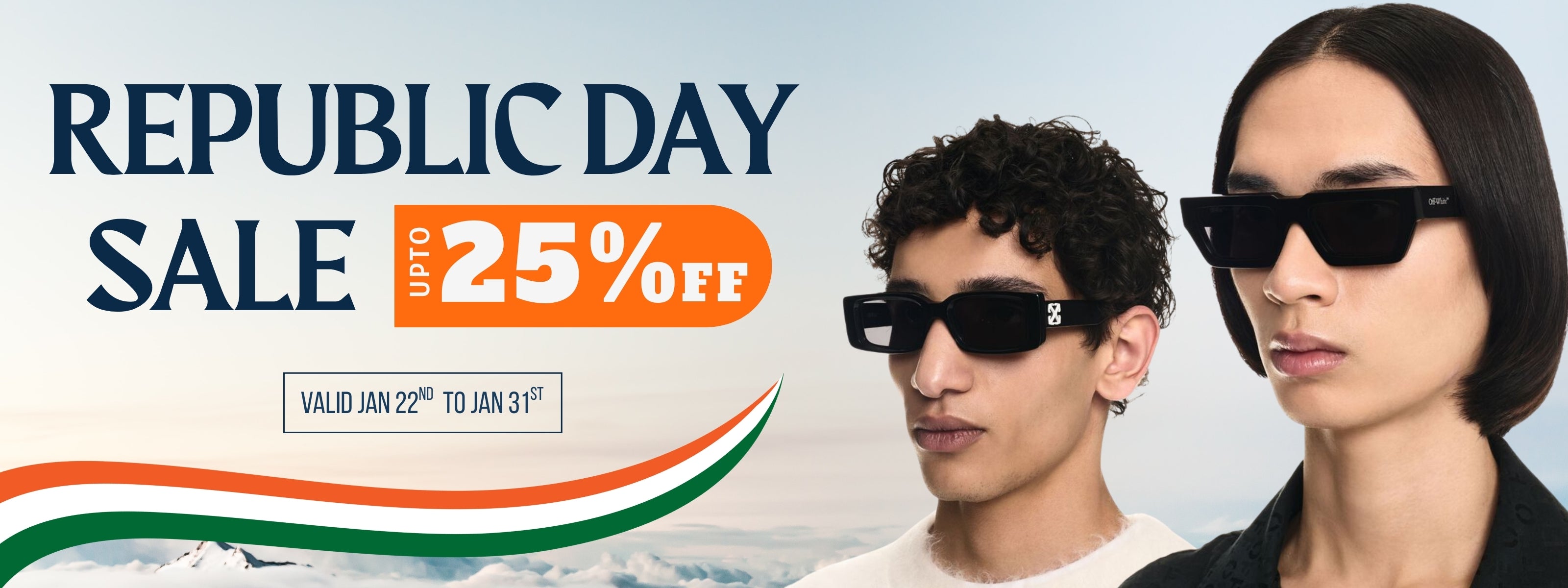 Optorium Republic Day Sale 2026 – 25% off on eyewear, contact lens, sunglasses, and optical frames across online India.