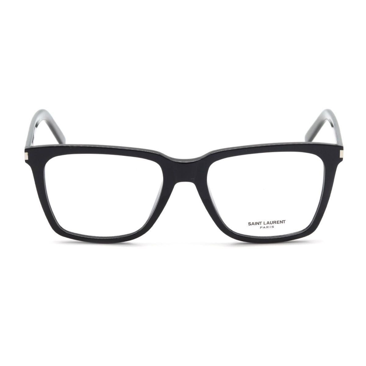 Saint Laurent SL 717 001 women's rectangle optical frame in black, stylish and durable, available online at Optorium.