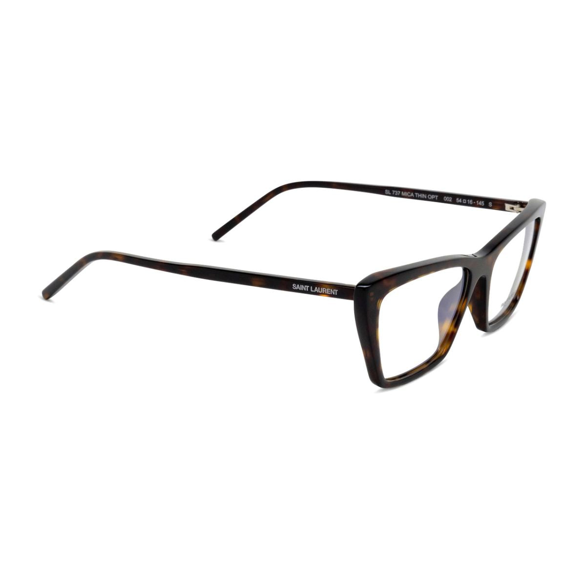 Saint Laurent SL 737 OPT MICA THIN 002 women’s cat eye frame – a blend of elegance and comfort. High-quality acetate build ensures durability and style. Get it now at Optorium online.