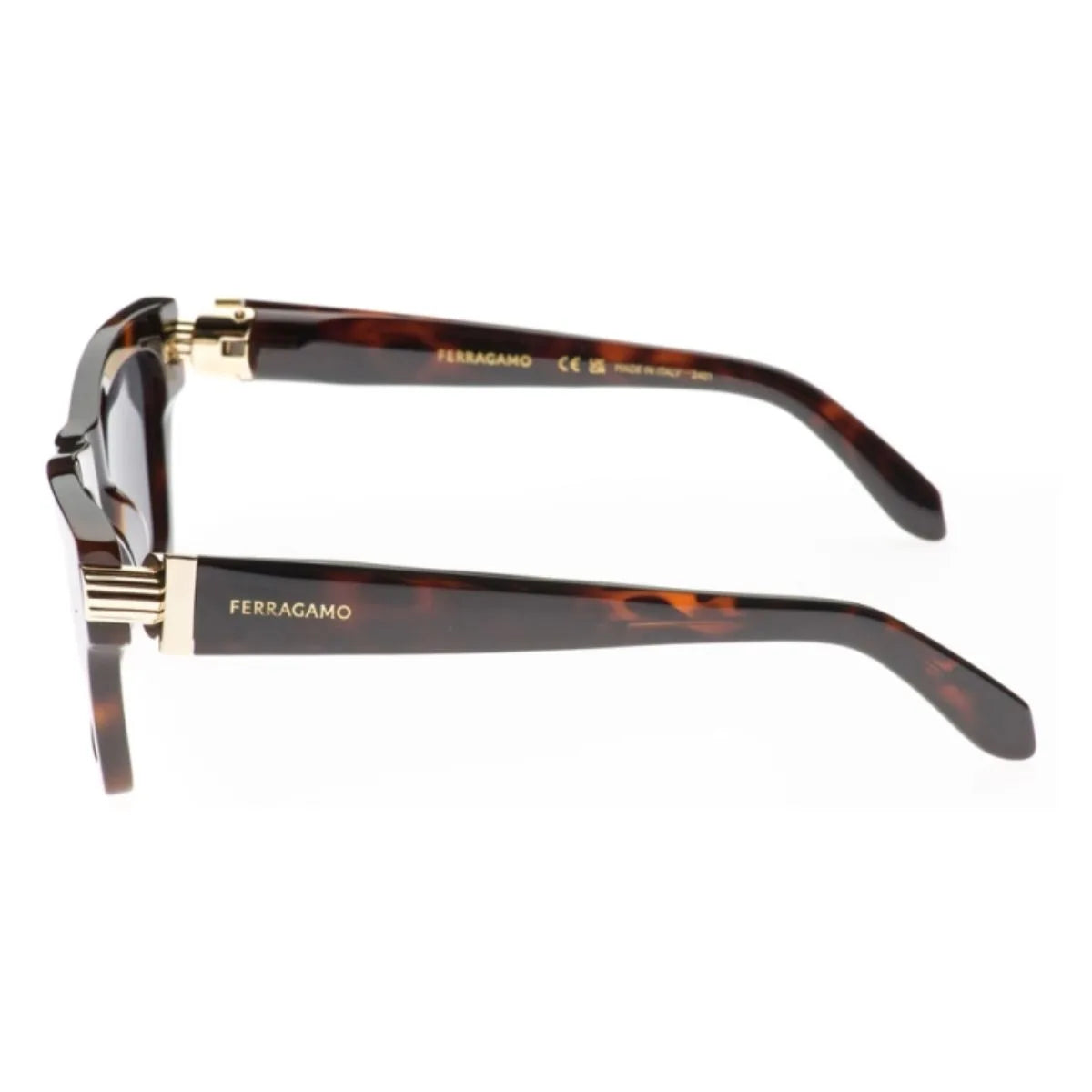 Trendy Salvatore Ferragamo sunglasses women's collection SF 2013S 240 in Havana Square style, UV protection, luxury Ferragamo eyewear available now at Optorium.