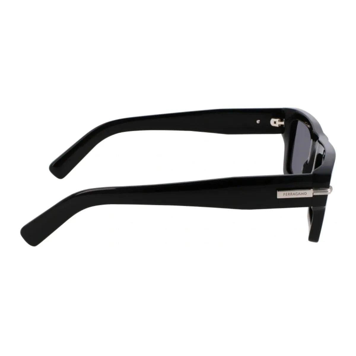 Luxury Salvatore Ferragamo sunglasses for men. Rectangle Ferragamo Sunglass SF 2034S 001 in black with UV protection. Find the best sunglasses for men and shop eyewear at Optorium.