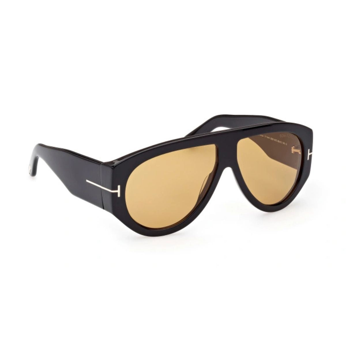 Men's Tom Ford Branson TF 1044 01E sunglasses, shiny black aviator design. Buy online at Optorium.