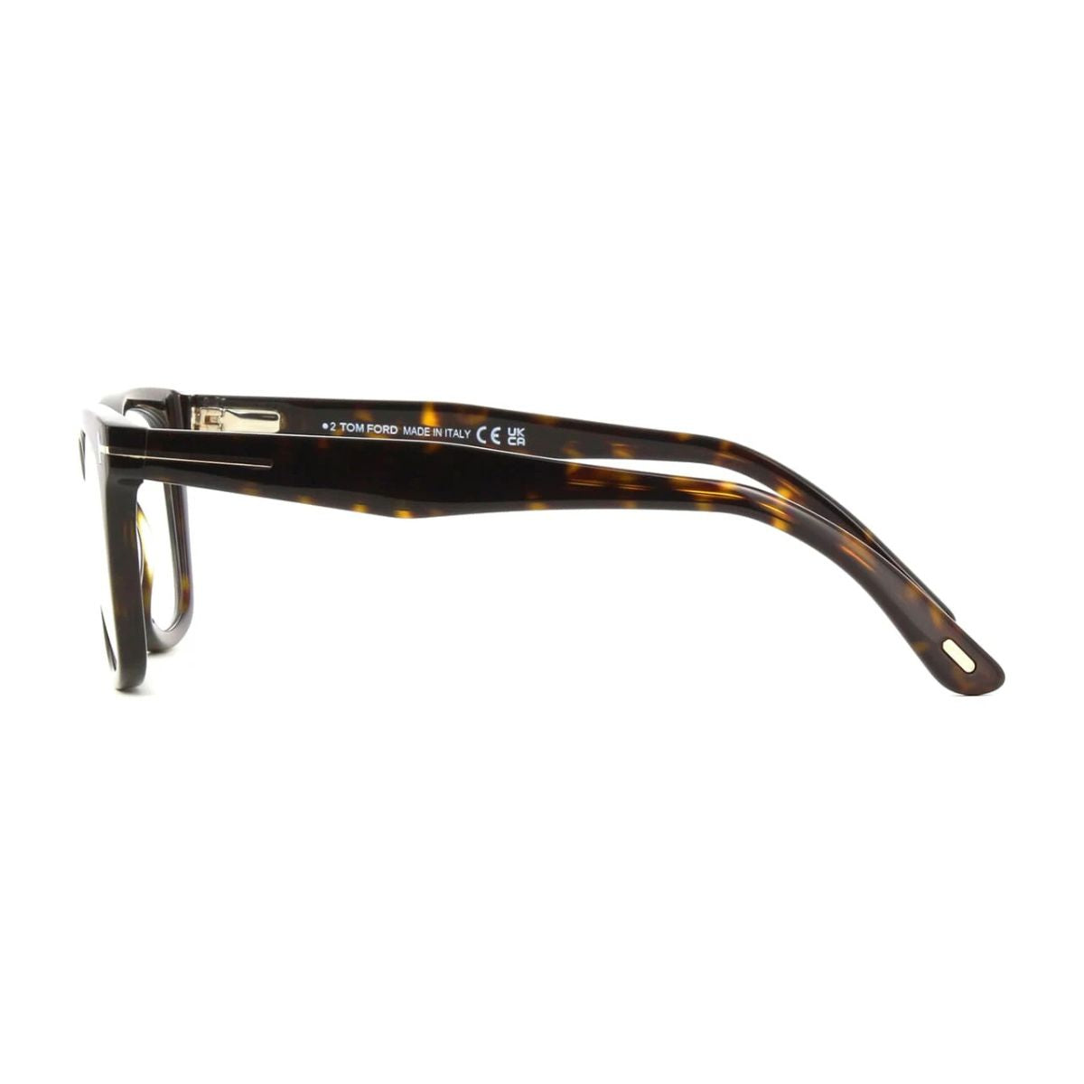 "Chic Tom Ford TF5970-B 052 Havana frame with clip-on lens, online at Optorium."