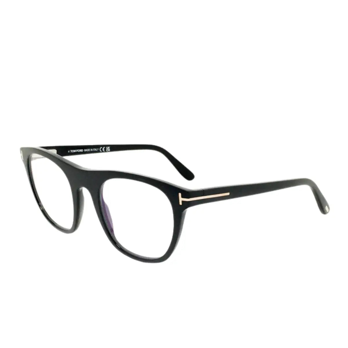 Tom Ford clip on eyewear for men, sleek square acetate frame TF5895-B 001 in black, stylish magnetic clip-on glasses trending worldwide at Optorium.