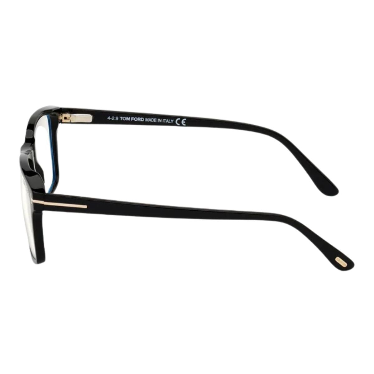 Tom FordTF 5682 B 001 Tom Ford men’s optical frame with clip-on shades, perfect for both sun and screen protection in a classic square shape at Optorium.