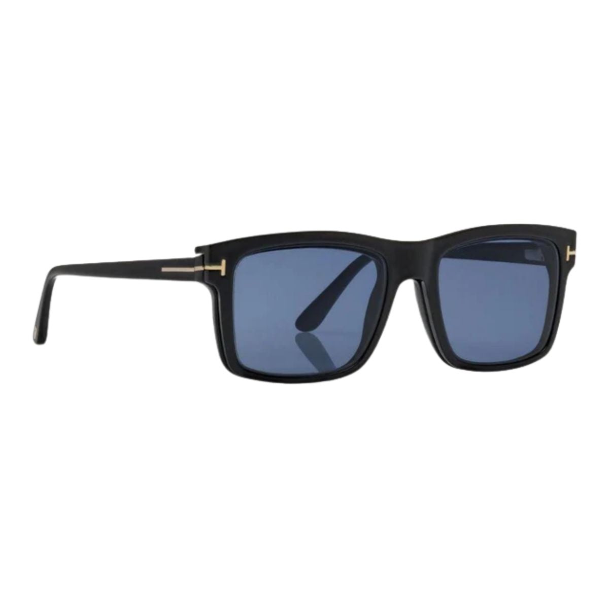 Tom Ford TF5682B clip-on frame for men, full-rim Square Shape design with easy-to-use clip-on sun lenses and stylish black color at Optorium.