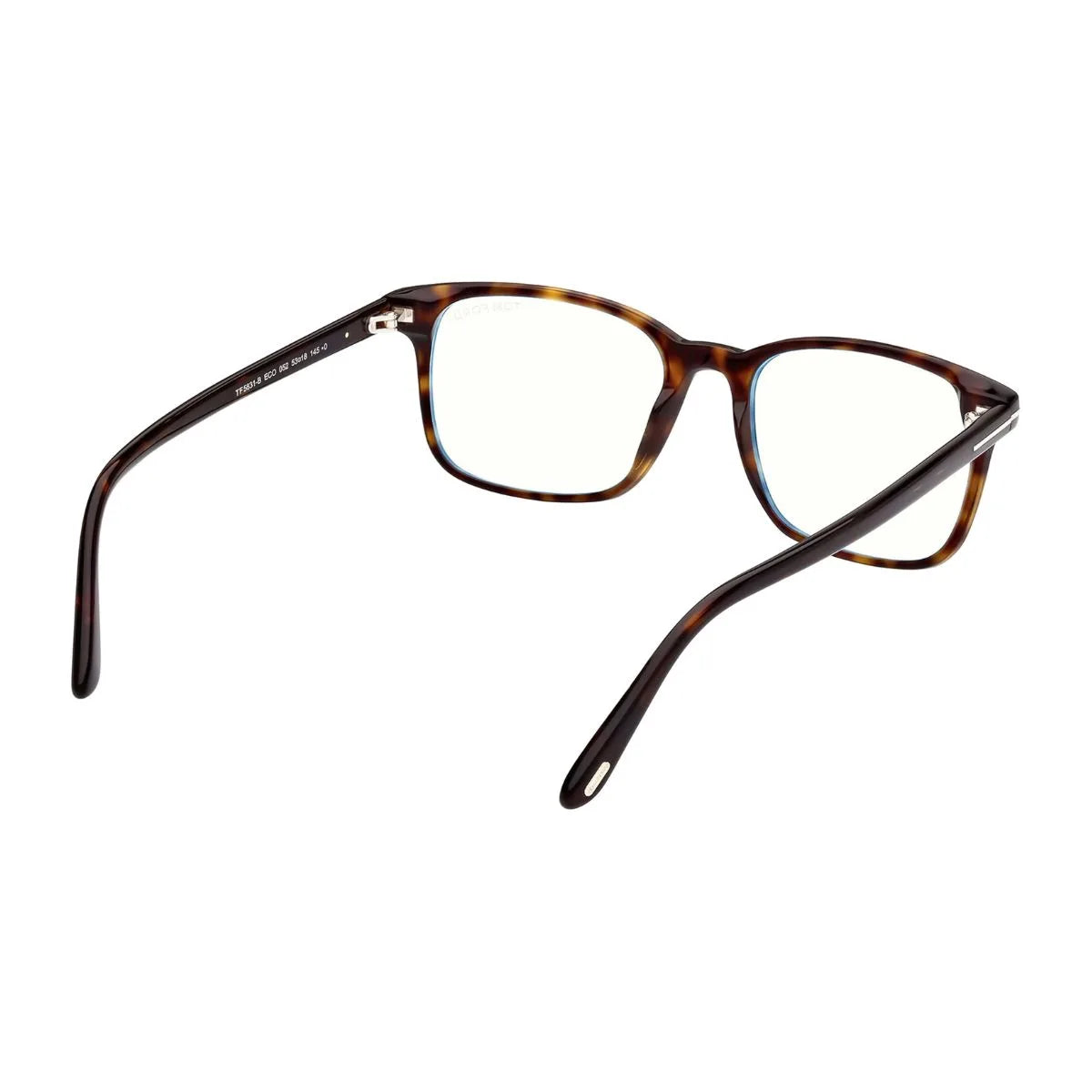 Tom Ford men’s eyeglasses ECO Frame TF5831-B 052 in Havana color. Discover Tom Ford spectacles, square optical frames, and eyewear collections at Optorium.