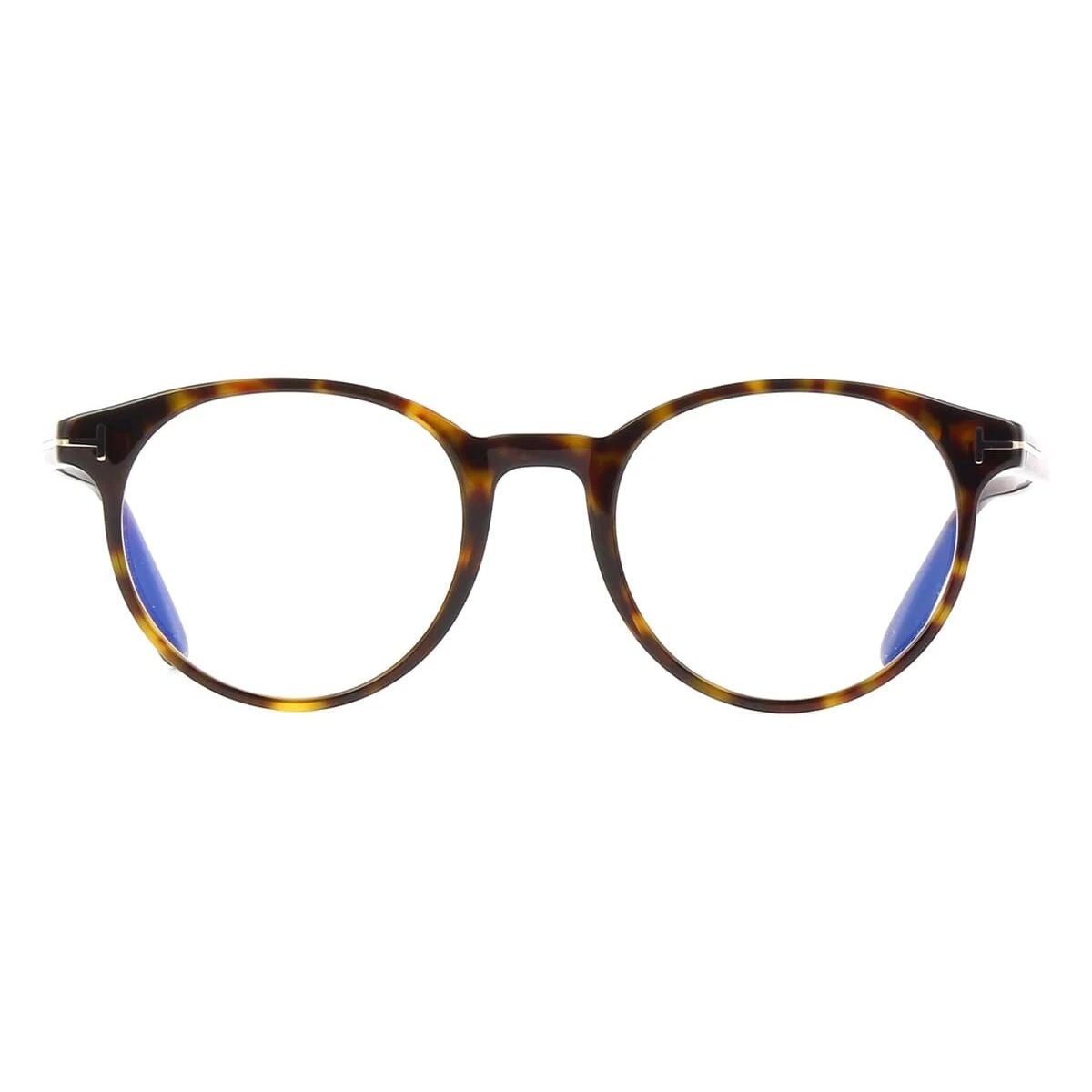 "Tom Ford TF5695 052 oval blue light eyeglasses for men, available online at Optorium."